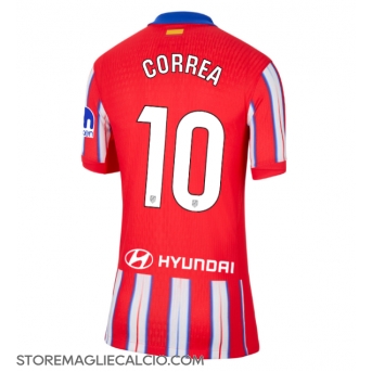 Atletico Madrid Angel Correa #10 Maglia Gara Casa Repliche 2024-25 Donna Maniche Corte